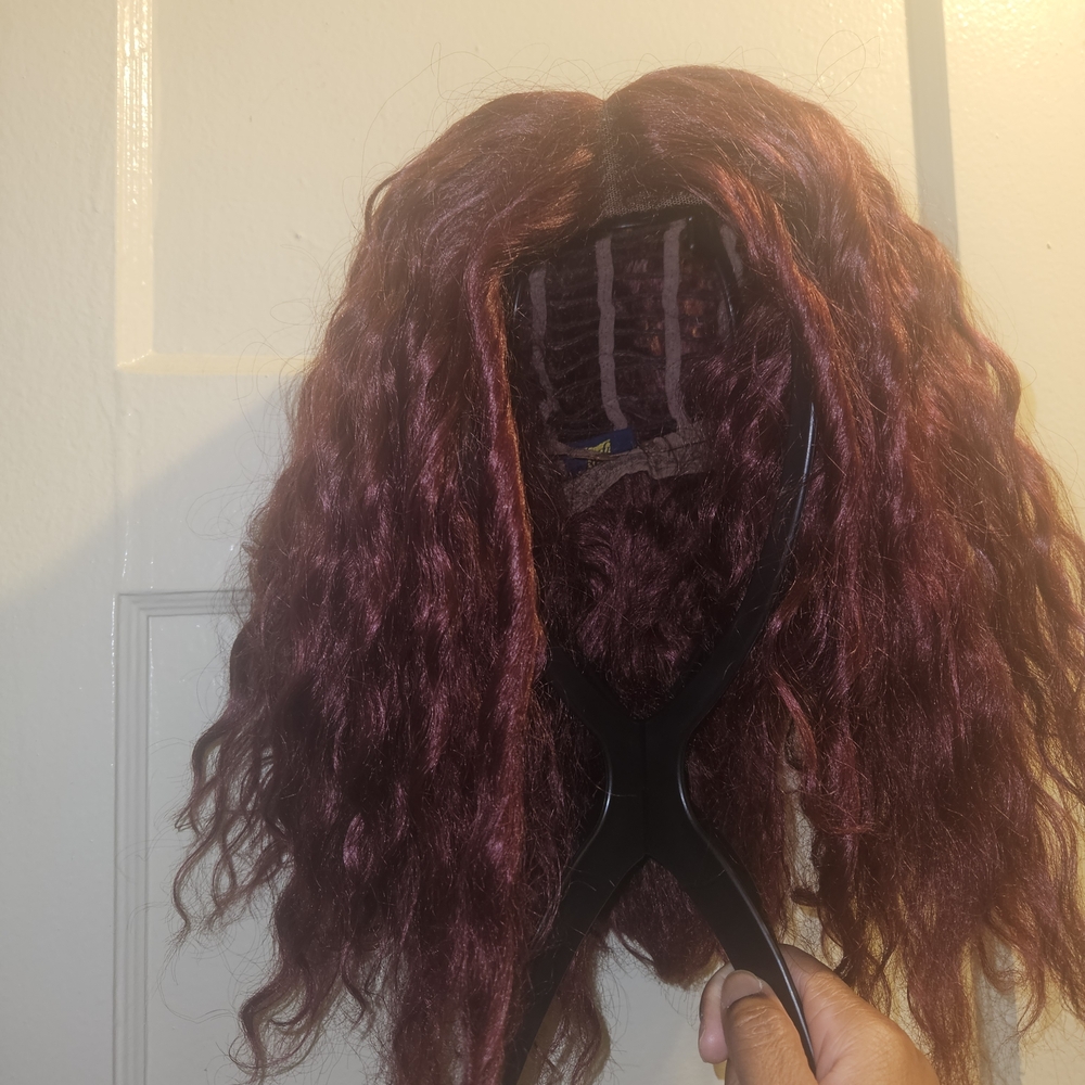 Deep Burgundy Wavy Women's Wig - Brand: